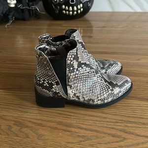 Faux Snakeskin Ankle Boot